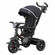 Детский трехколесный велосипед с родительской ручкой,Tilly Dynamic T-3810, черный