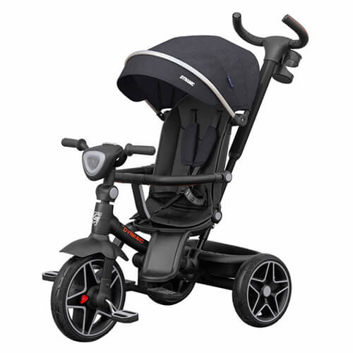 Дитячий триколісний велосипед з батьківською ручкою Tilly Dynamic T-3810, чорний