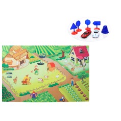 Игровой детский коврик, правила дорожного движения 80-120 см, 019A-30C