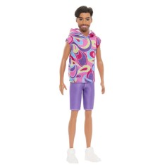 Лялька Barbie Fashionistas Кен Модник у вінтажному худі з коротким рукавом (HRH26)