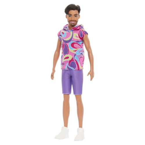 Лялька Barbie Fashionistas Кен Модник у вінтажному худі з коротким рукавом (HRH26) — 12691