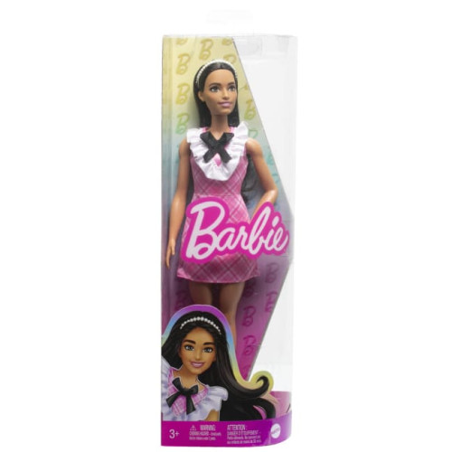 Лялька Barbie ​Fashionistas в рожевій сукні з жабо (HJT06) — 12647