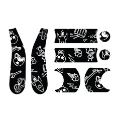 Набір наклейок на дитячий велосипед Stickers Doona Liki B&W Cool Sketch