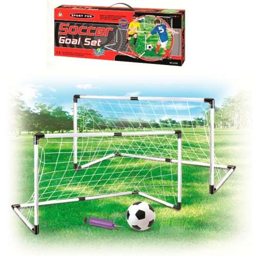 Детские футбольные ворота 2шт, сетка 2шт, мяч, насос (MR 1381)