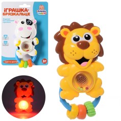 Іграшка брязкальце Limo Toy музика, світло, лев, корова, 2 види, 16 см (HB 0018 CD)