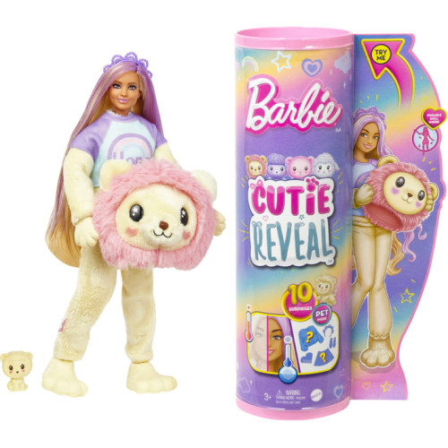 Лялька Barbie Cutie Reveal серії М'які та пухнасті – левеня (HKR06)