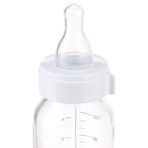 Пляшечка для годування скляна Canpol Babies рожева, 120 мл (42/202)