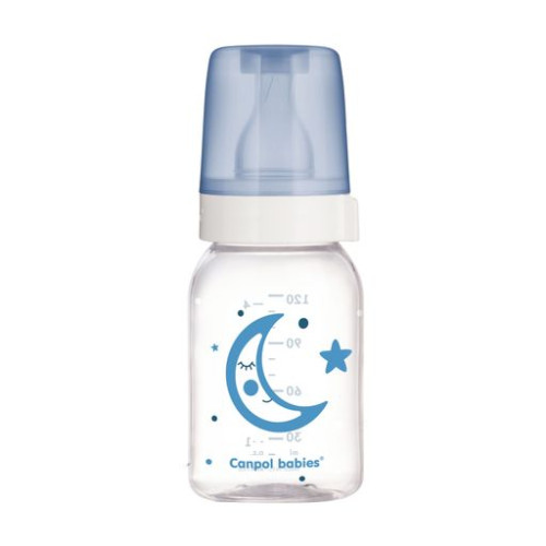 Пляшечка для годування скляна Canpol Babies блакитна, 120 мл (42/102)