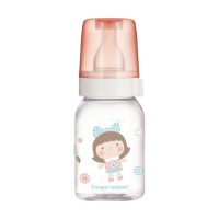 Пляшечка для годування скляна Canpol Babies рожева, 120 мл (42/202)