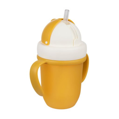 Кружка Canpol babies Matte Pastels з силіконовою трубочкою 210 мл (56/522_yel) — 10115