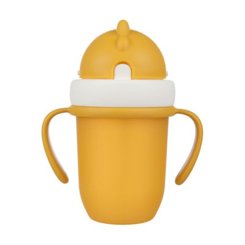 Кружка Canpol babies Matte Pastels з силіконовою трубочкою 210 мл (56/522_yel) — 10115