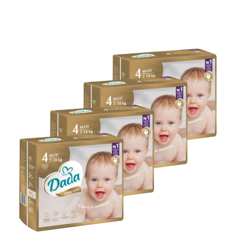 Підгузки Dada Extra care 4 (7-16кг) 168 шт. (4 уп. х 42 шт.)