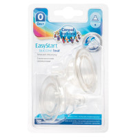 Соска силіконова Canpol babies EasyStart Міні 0+, для пляшечок з широким отвором, 2 шт. (21/729)