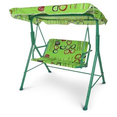 Дитяча садова гойдалка Bambi з кришою, салатова, 106-75-117 см (M 4019-2)