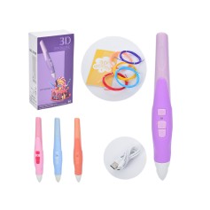 3D Ручка для дітей (4 кольори, PCL-5 кольорів, USB зарядний) 309W
