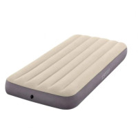 Матрац велюровий Intex 99-191-25см, до 136кг, сірий (64101)