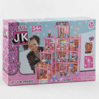 Детский кукольный домик BB 001 (8/2) 4 этажа, 265 деталей, 12 кукол