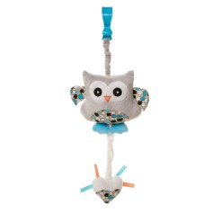 Подвесная игрушка на кроватку 4Baby "Сова" музыкальная 0м+ голубой (OWL OB01)