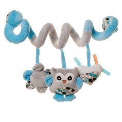 Спіральна м'яка іграшка 4baby "Сова" 0м+ блакитний (OWL OB07)
