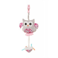 Подвесная игрушка на кроватку 4Baby "Сова" музыкальная 0м+ розовый (OWL OP01)