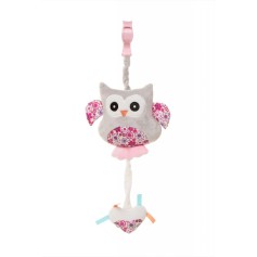 Подвесная игрушка на кроватку 4Baby "Сова" музыкальная 0м+ розовый (OWL OP01)