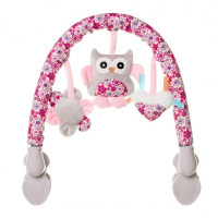 Игрушка-дуга на кроватку и коляску 4Baby  "Сова" 0м+ розовый (OWLOP12)
