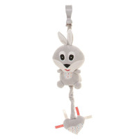 Подвесная игрушка на кроватку 4Baby "Кролик" музыкальный 0м+ серый (RABBIT R01)