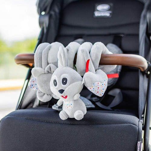Спіральна м'яка іграшка 4baby "Кролик" 0м+ сірий (RABBIT R07) — 22762