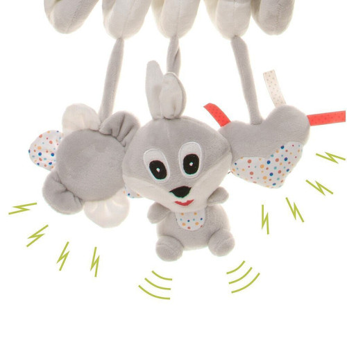 Спіральна м'яка іграшка 4baby "Кролик" 0м+ сірий (RABBIT R07) — 22762