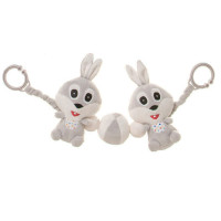 Брязкальце-розтяжка на коляску 4Baby "Кролик" 0м+ сірий (RABBIT R11)