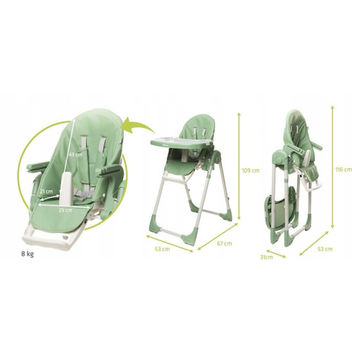 Стілець для годування 4baby Decco green (4BDGREE) — 22811 Стілець для годування 4baby Decco green (4BDGREE) — 22811