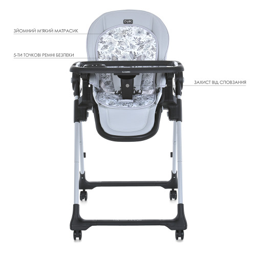 Стульчик для кормления EL Camino ME 1037-B Crystal Gray — 10375 Стульчик для кормления EL Camino ME 1037-B Crystal Gray — 10375