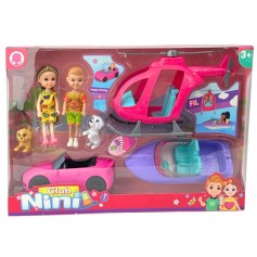 Игровой набор A-Toys куклы с транспортом (55881)