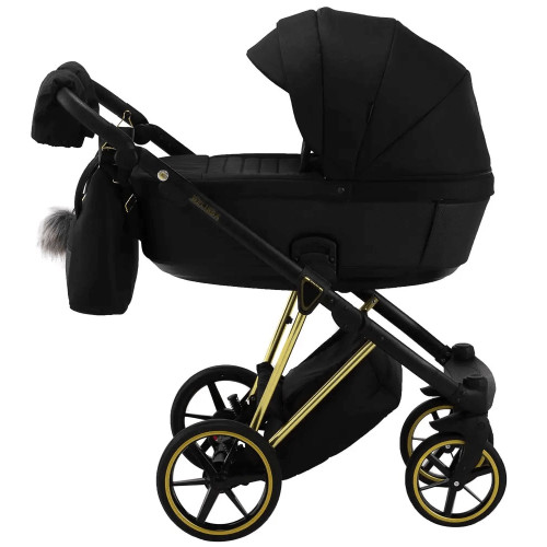 Коляска 2в1 Adamex Belissa Special Edidion Gold PS-569 Чорний (перфорація) — 4805 Коляска 2в1 Adamex Belissa Special Edidion Gold PS-569 Чорний (перфорація) — 4805