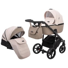 Коляска 2 в 1 Adamex Nola PS-160 бежевый / капучино
