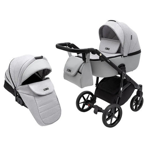 Коляска 2в1 Adamex Nola PS-46 светло-серый — 13560