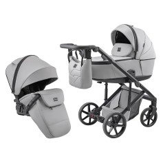Дитяча універсальна коляска Adamex 2-в-1 Dolce Eco SA-3 світло-сірий (681941)