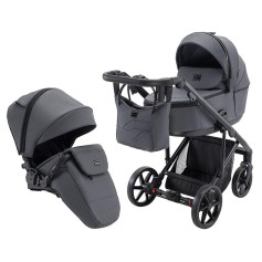 Коляска 2 в 1 Adamex Dolce Lux темно-серая TK-155