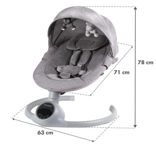 Заколисуючий центр 2в1 Kidwell Reve black/silver (KRBS) — 24751 Заколисуючий центр 2в1 Kidwell Reve black/silver (KRBS) — 24751