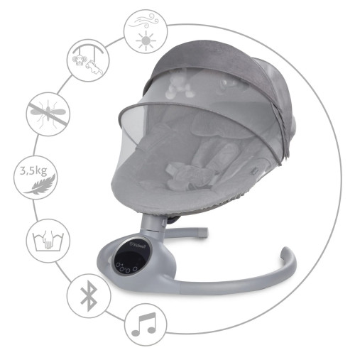 Заколисуючий центр 2в1 Kidwell Reve black/silver (KRBS) — 24751 Заколисуючий центр 2в1 Kidwell Reve black/silver (KRBS) — 24751