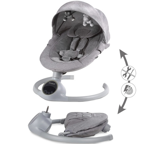 Заколисуючий центр 2в1 Kidwell Reve black/silver (KRBS) — 24751 Заколисуючий центр 2в1 Kidwell Reve black/silver (KRBS) — 24751