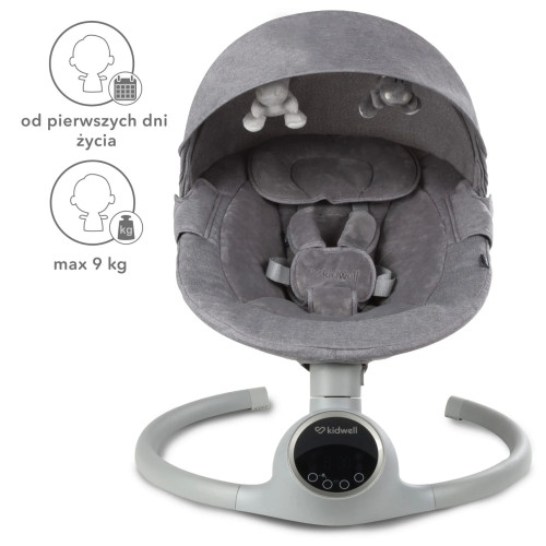 Заколисуючий центр 2в1 Kidwell Reve black/silver (KRBS) — 24751 Заколисуючий центр 2в1 Kidwell Reve black/silver (KRBS) — 24751