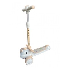Дитячий триколісний балансувальний самокат 616 Dino beige (C616DB)