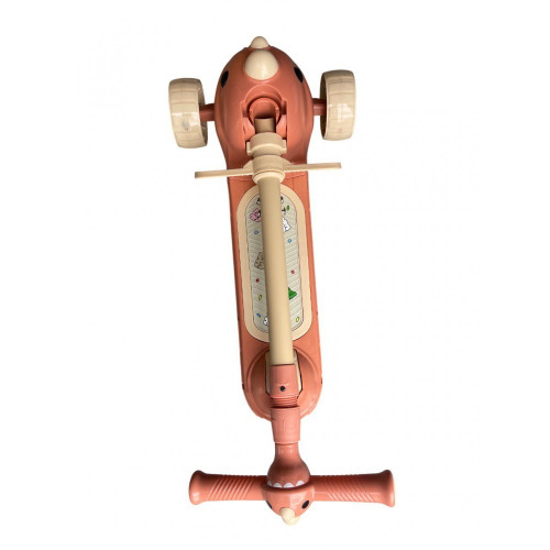 Дитячий триколісний самокат з сидінням 2в1 616 Dino	pink (C616D21P) — 23427