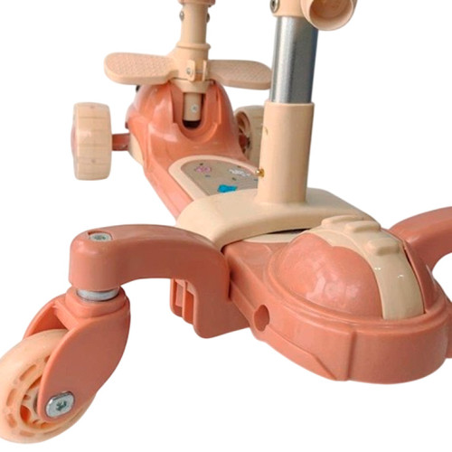 Дитячий триколісний самокат з сидінням 5в1 616 Dino	pink (C616D51P) — 23439
