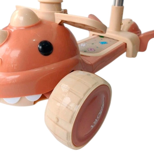 Дитячий триколісний самокат з сидінням 5в1 616 Dino	pink (C616D51P) — 23439