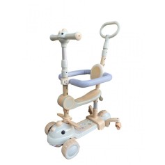 Дитячий триколісний самокат з сидінням 5в1 616 Dino	beige (C616D51B)