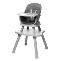 Дитячий стілець-трансформер для годування 4baby Master 6в1 grey (4BMGY)