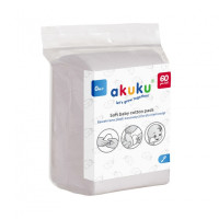 Ватні дитячі диски Akuku Soft Baby Cotton Pads 9х11 см, 60 шт (A0003)
