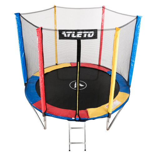 Батут Atleto 252 см з сіткою multikolor — 18200